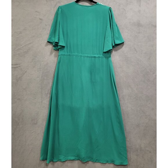 Strut & Bolt Embroidered Midi Dress Women's Size Small Tie Waist Peasant Boho - Picture 2 of 9